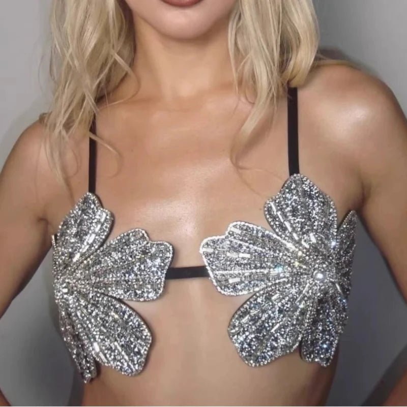 Bralette con strass a conchiglia - Rosboutiquechic