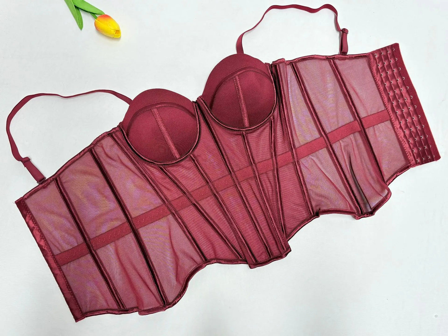 Bustier Elegante con Stecche e Coppe Preformate - Rosboutiquechic