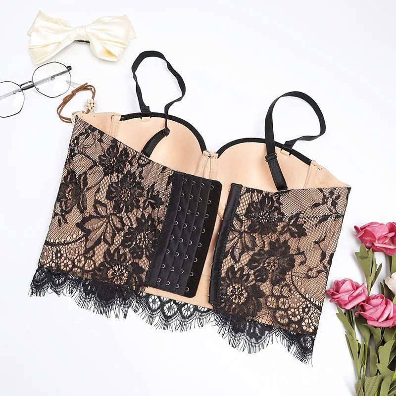 Bustier Elegante con Stecche e Coppe Preformate - Rosboutiquechic