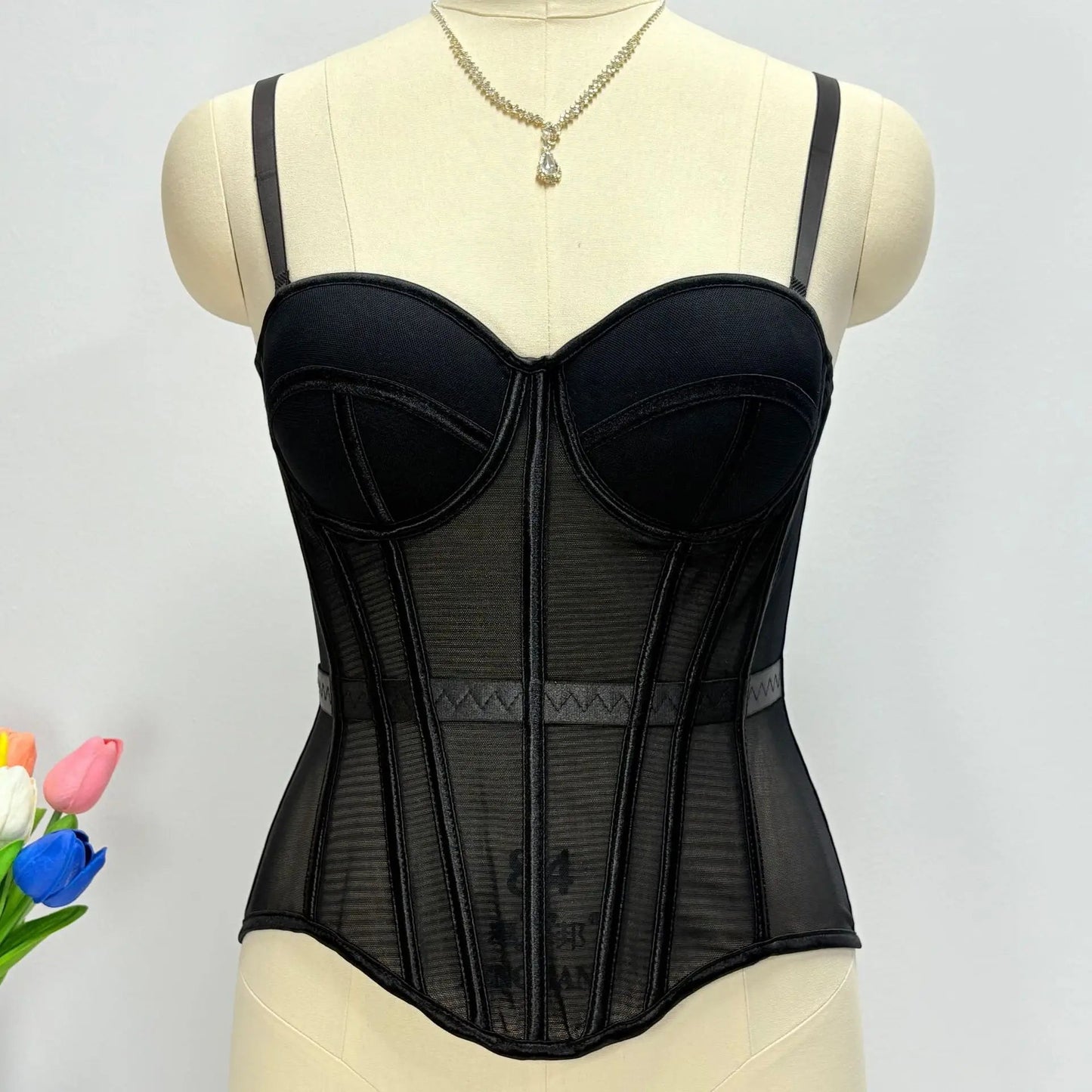 Bustier Elegante con Stecche e Coppe Preformate - Rosboutiquechic