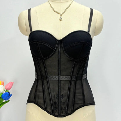Bustier Elegante con Stecche e Coppe Preformate - Rosboutiquechic