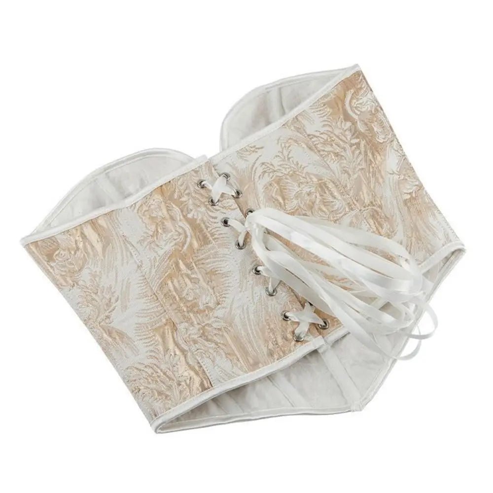 Corsetto Bustier Jacquard Stile Barocco con Stringhe - Rosboutiquechic