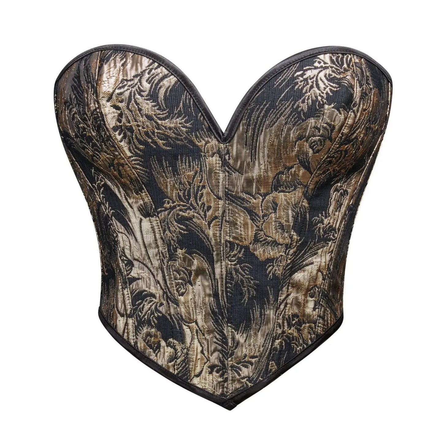 Corsetto Bustier Jacquard Stile Barocco con Stringhe - Rosboutiquechic