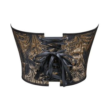 Corsetto Bustier Jacquard Stile Barocco con Stringhe - Rosboutiquechic
