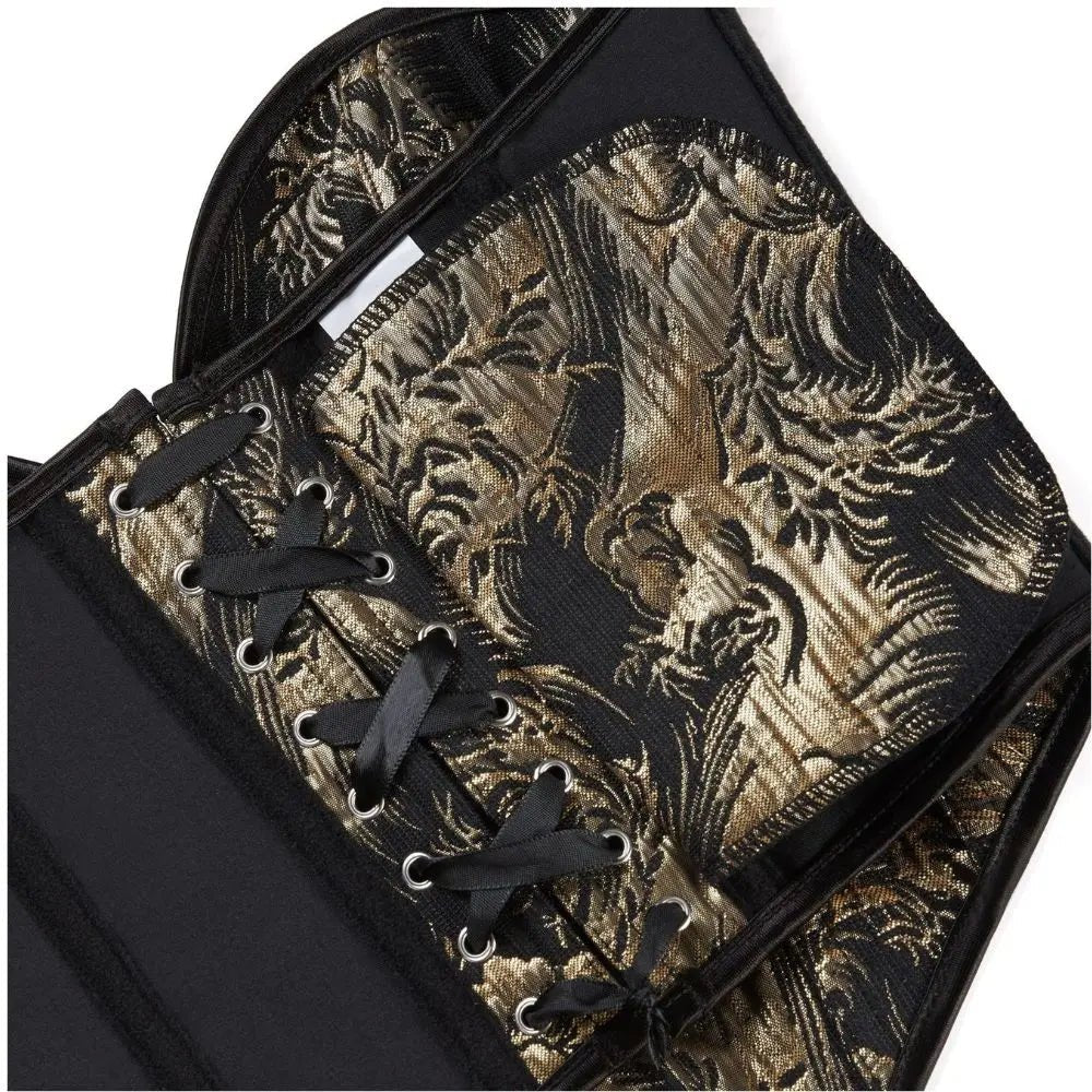 Corsetto Bustier Jacquard Stile Barocco con Stringhe - Rosboutiquechic