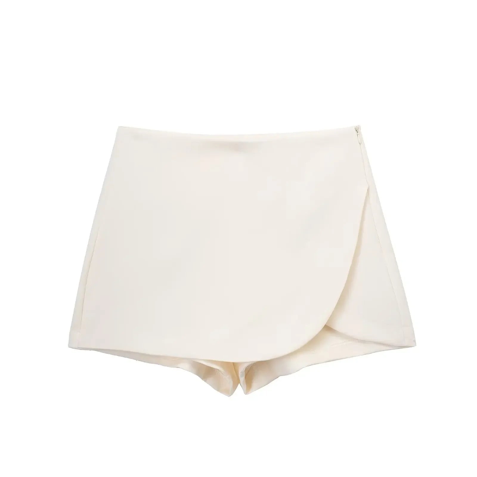Gonna Pantalone a Vita Alta con Zip Laterale - Rosboutiquechic