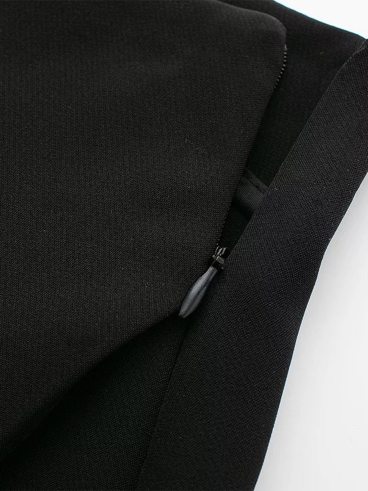 Gonna Pantalone a Vita Alta con Zip Laterale - Rosboutiquechic