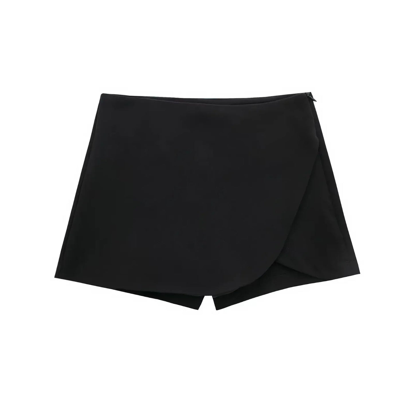 Gonna Pantalone a Vita Alta con Zip Laterale - Rosboutiquechic