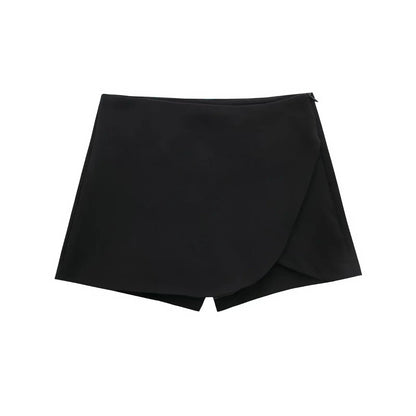 Gonna Pantalone a Vita Alta con Zip Laterale - Rosboutiquechic