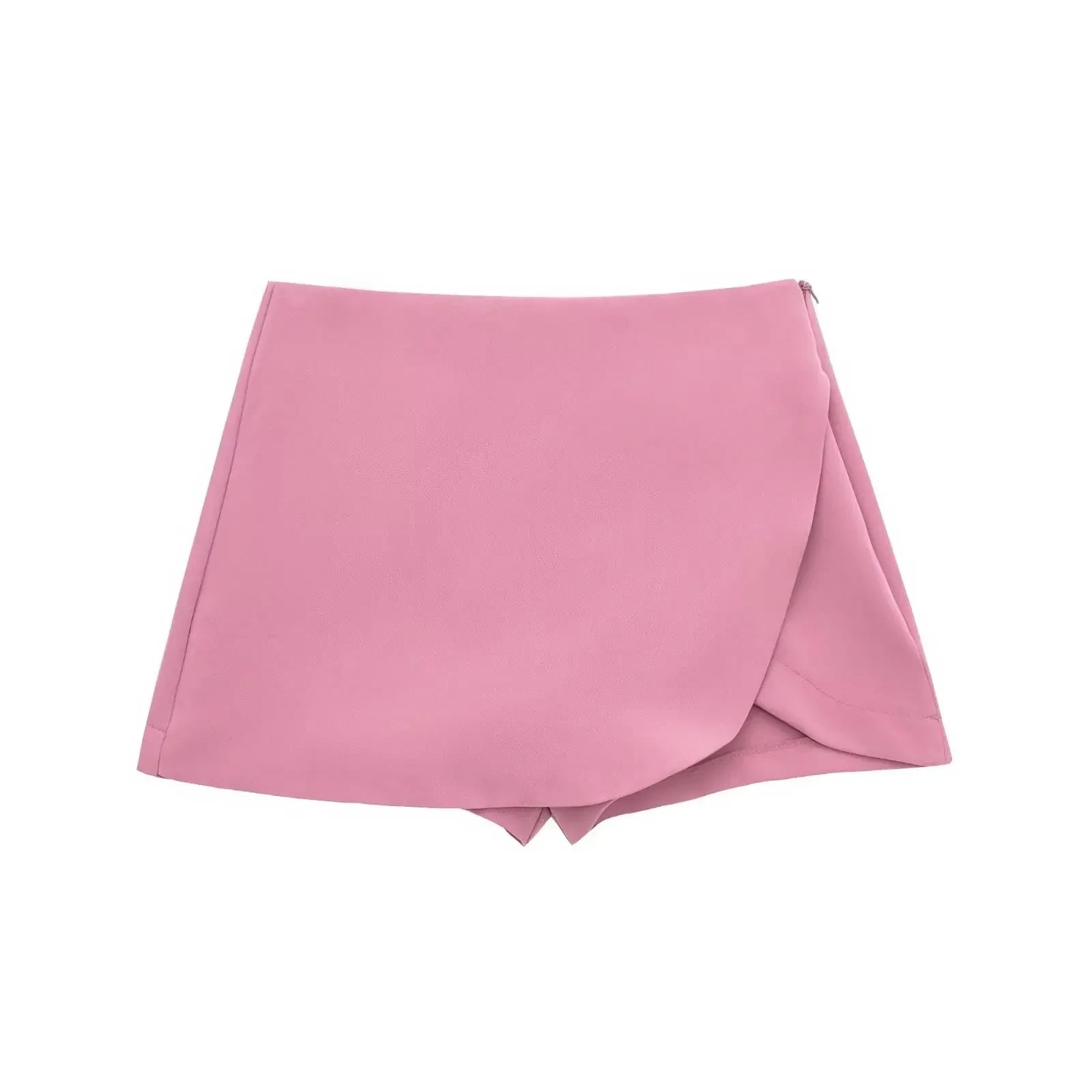 Gonna Pantalone a Vita Alta con Zip Laterale - Rosboutiquechic