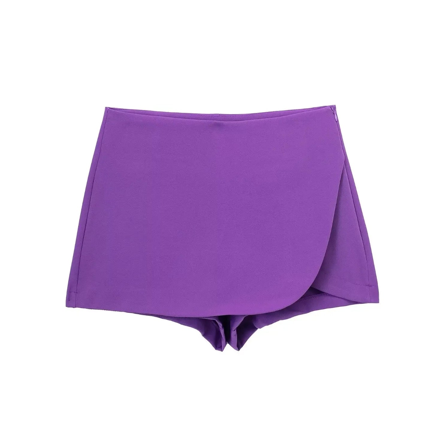 Gonna Pantalone a Vita Alta con Zip Laterale - Rosboutiquechic