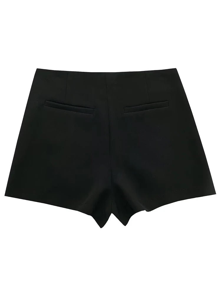 Gonna Pantalone a Vita Alta con Zip Laterale - Rosboutiquechic
