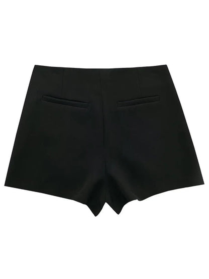Gonna Pantalone a Vita Alta con Zip Laterale - Rosboutiquechic