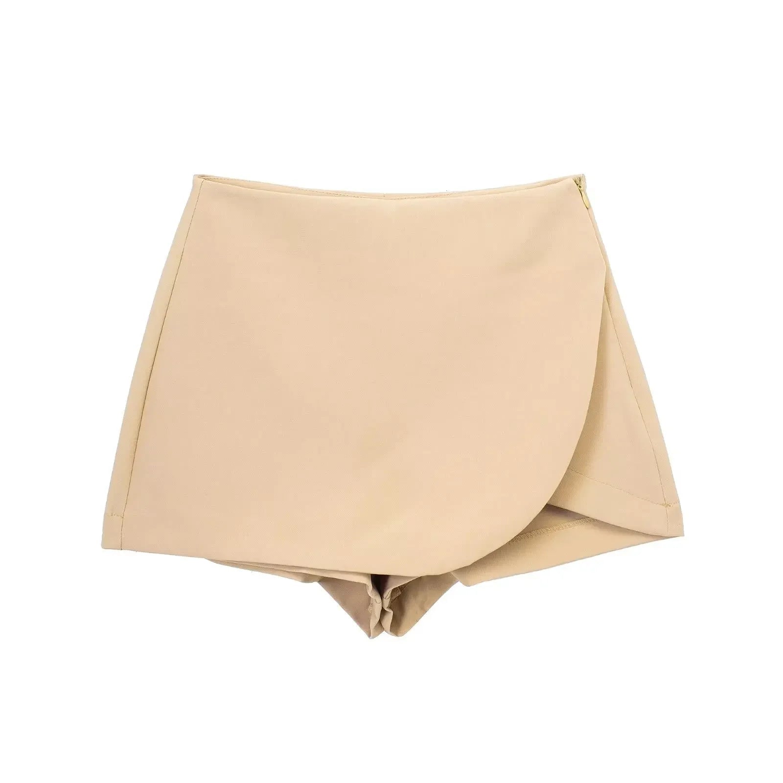 Gonna Pantalone a Vita Alta con Zip Laterale - Rosboutiquechic