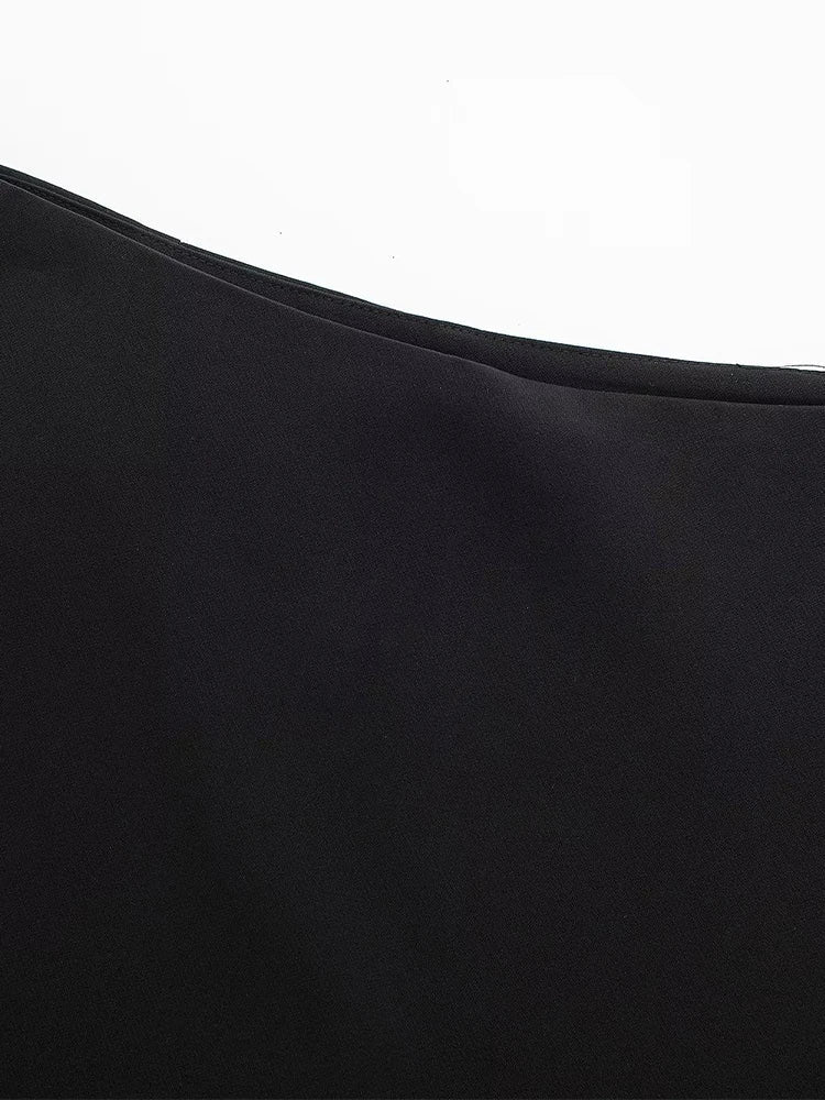 Gonna Pantalone a Vita Alta con Zip Laterale - Rosboutiquechic