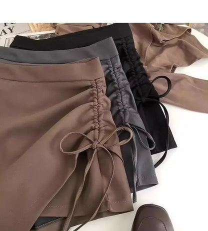 Gonna Pantalone Corta con Stringhe Laterali - Rosboutiquechic