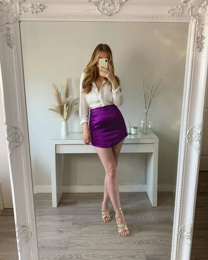 Minigonna in raso - Rosboutiquechic