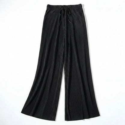 Pantaloni Plissé a Gamba Larga Eleganti - Rosboutiquechic
