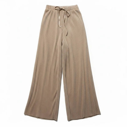 Pantaloni Plissé a Gamba Larga Eleganti - Rosboutiquechic