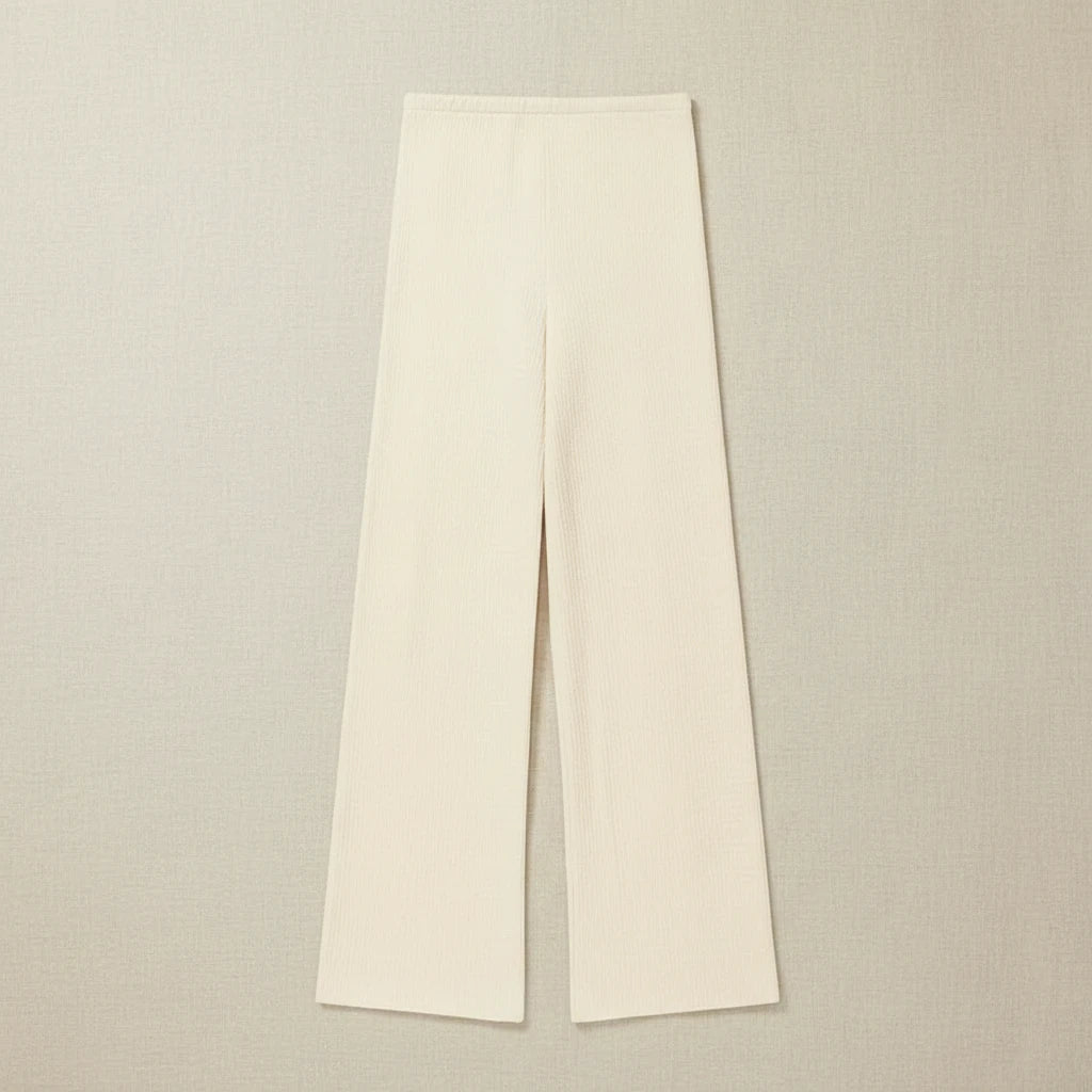 Set Coordinato Champagne: Top Halter Drappeggiato e Pantaloni Wide Leg - Rosboutiquechic