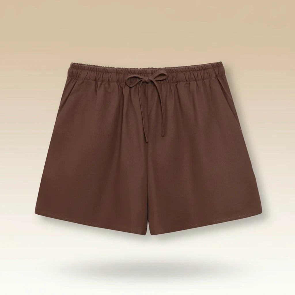 Set Coordinato Estivo in Lino: Top con Spalline a Fiocco e Pantaloncini - Rosboutiquechic