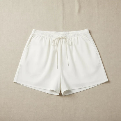 Set Coordinato Estivo in Lino: Top con Spalline a Fiocco e Pantaloncini - Rosboutiquechic