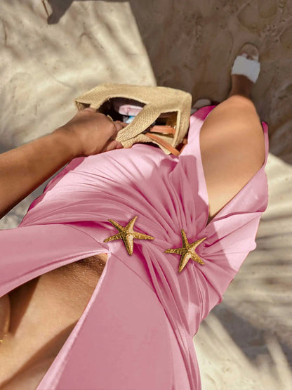 Set Luxury "Starfish": Costume Intero Scollo a V + Gonna Coordinata - Rosboutiquechic