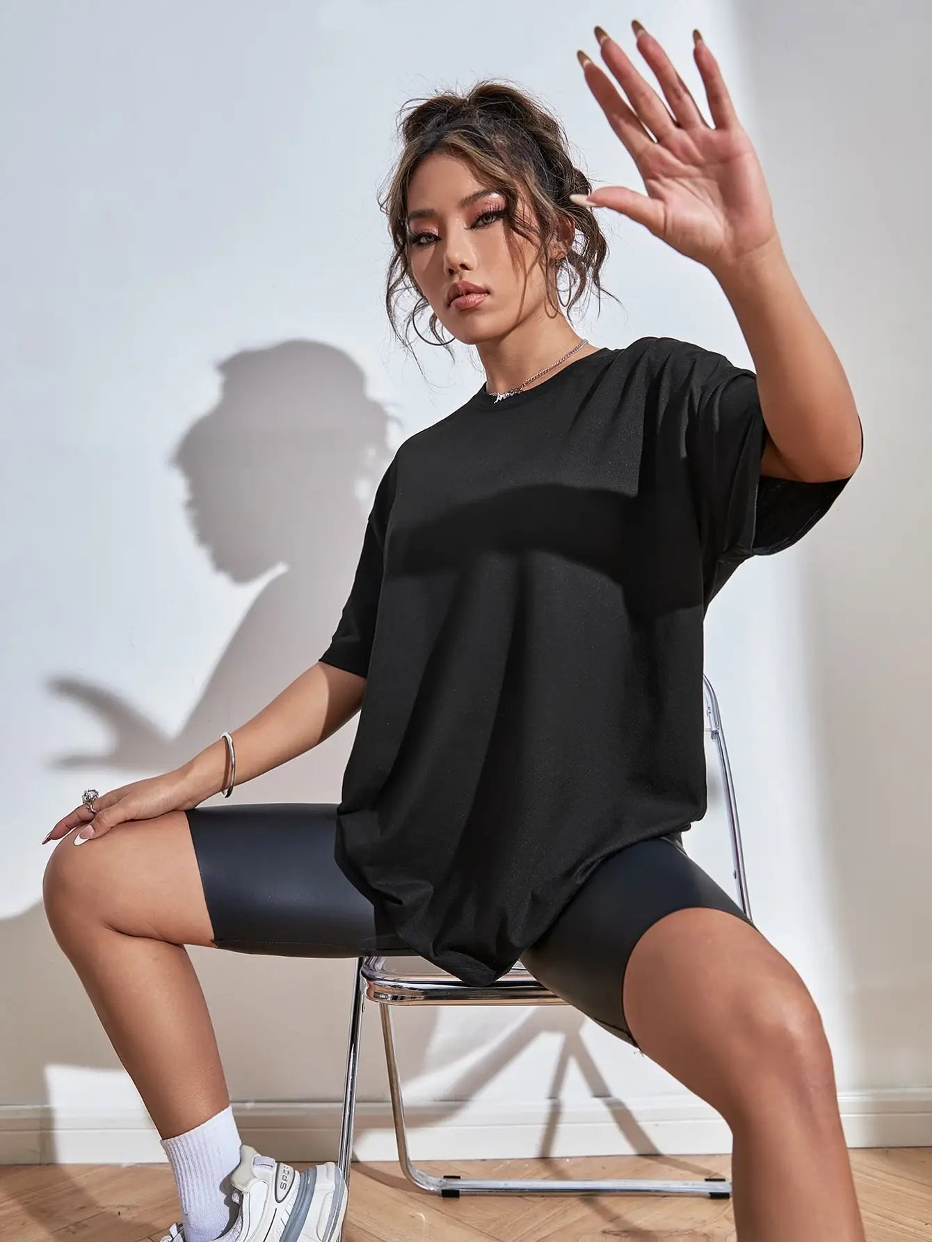 T-shirt Oversize Donna "NEVER" - Rosboutiquechic