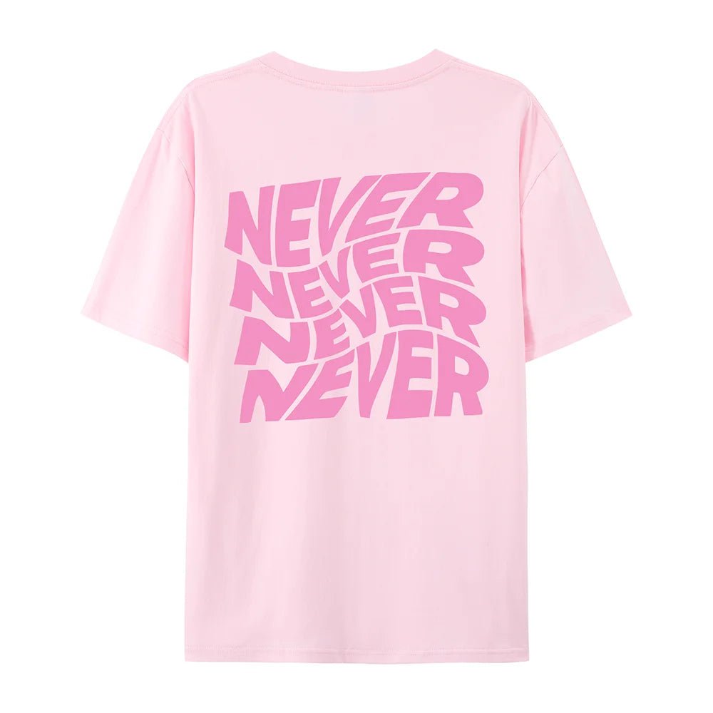 T-shirt Oversize Donna "NEVER" - Rosboutiquechic