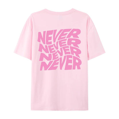 T-shirt Oversize Donna "NEVER" - Rosboutiquechic
