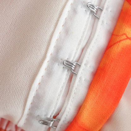 Top Bustier e Minigonna a Portafoglio con Stampa Astratta - Rosboutiquechic