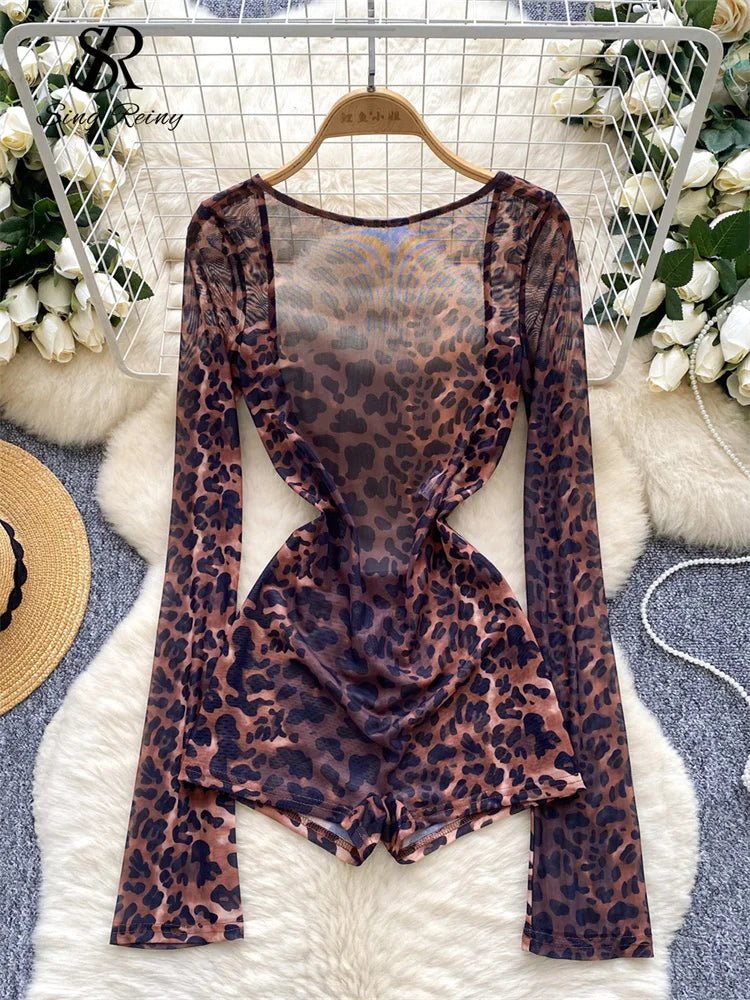 Tutina leopardata semitrasparente - Rosboutiquechic