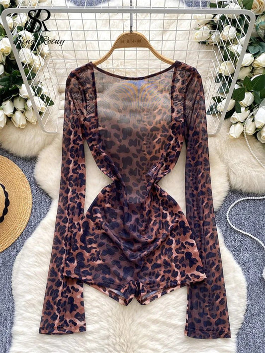 Tutina leopardata semitrasparente - Rosboutiquechic