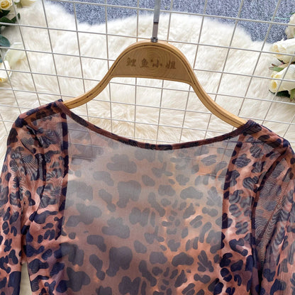 Tutina leopardata semitrasparente - Rosboutiquechic