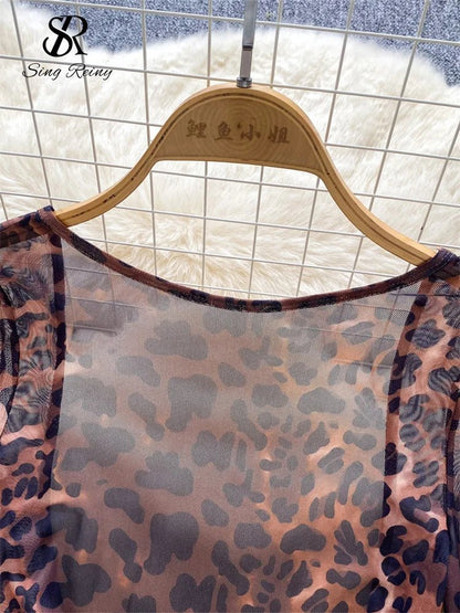 Tutina leopardata semitrasparente - Rosboutiquechic