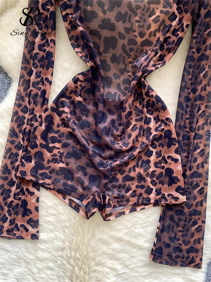 Tutina leopardata semitrasparente - Rosboutiquechic