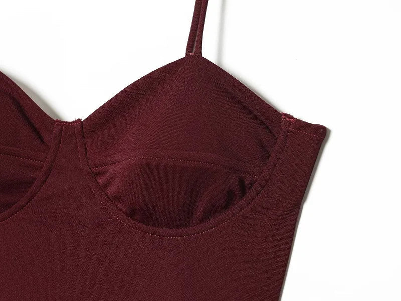 Vestito Lungo alla Caviglia con Schiena Scoperta e Scollo a Cuore - Rosboutiquechic